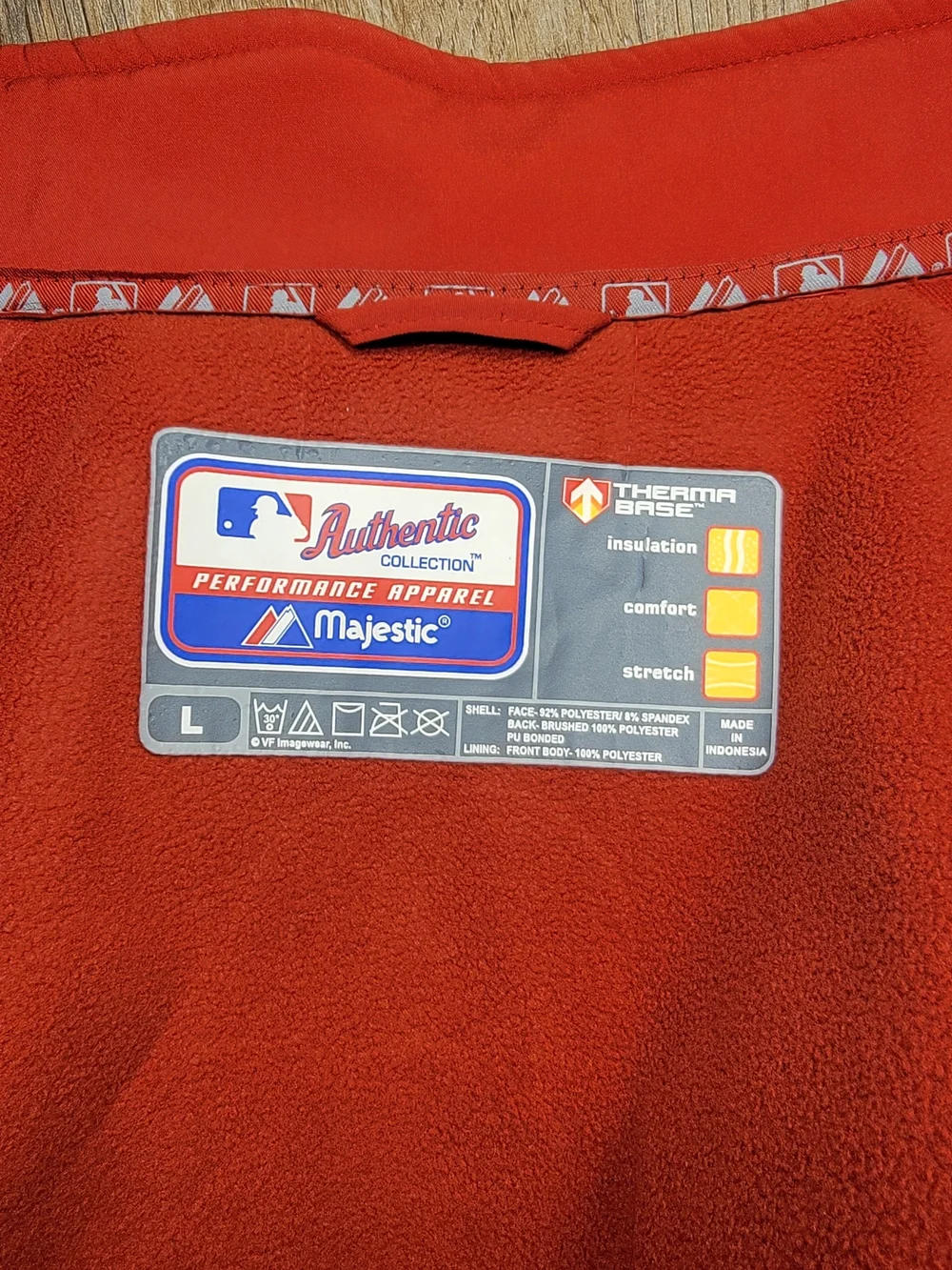 Majestic Red & Black D-backs Bomber Jacket